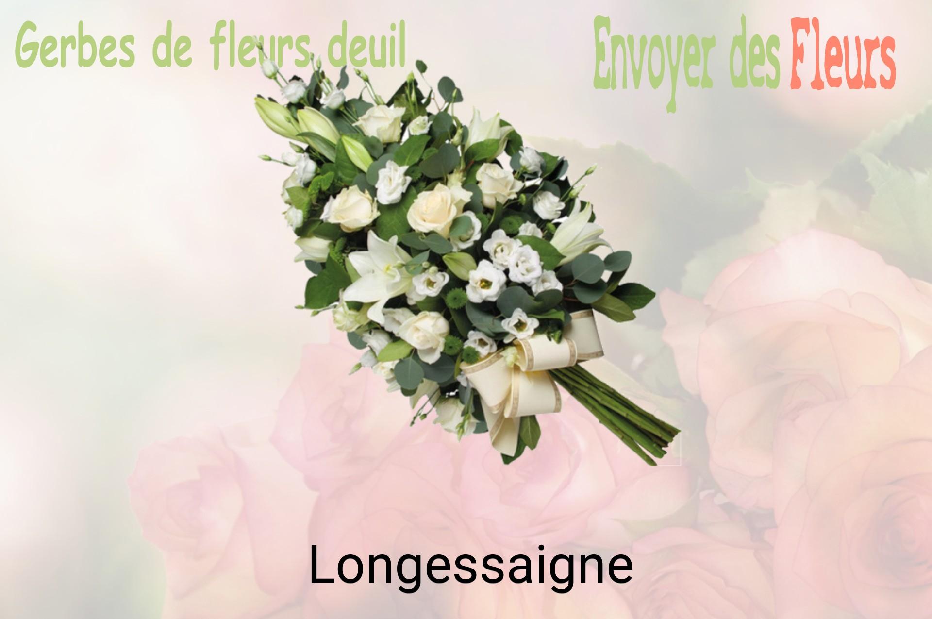 Gerbe de fleurs de deuil livrée à Longessaigne